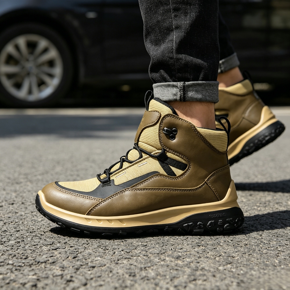 Outdoor Sport Brand Shoes - 하이탑 가죽 신발 남성 럭셔리 브랜드
