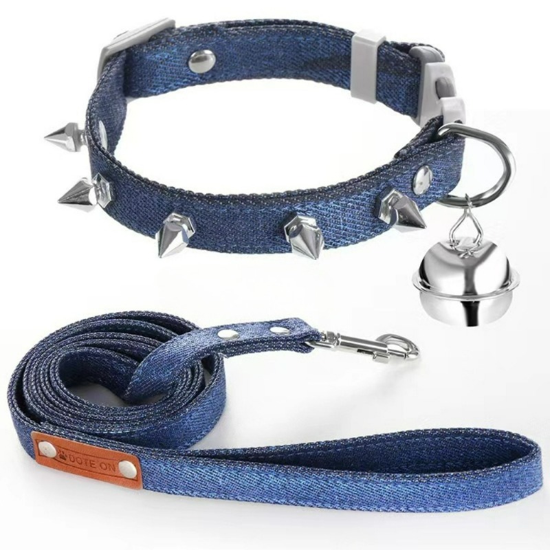 Headcollar Rope Set - 리벳 애완 동물 물림 방지 데님