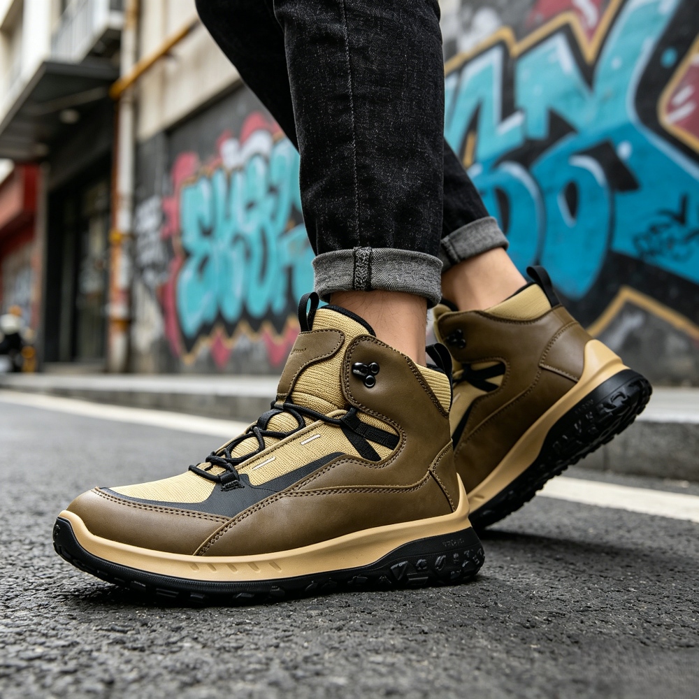 하이탑 가죽 신발 남성 럭셔리 브랜드 오리지널 디자이너 - Outdoor Sport Brand Shoes 리뷰 및 가격