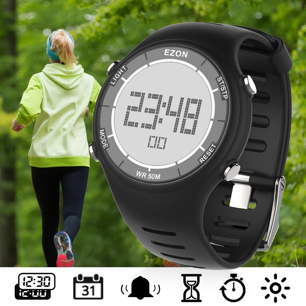 EZON 새로운 패션 여성 디지털 스포츠 시계 알람 시 - Outdoor Sport Lights 리뷰 및 가격