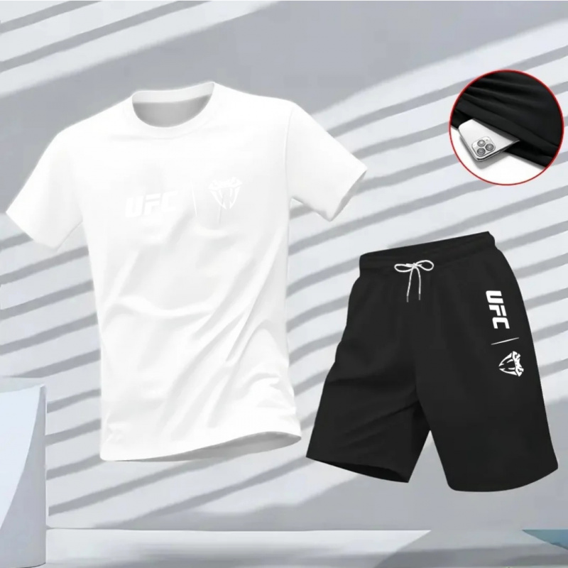 남성용 속건 반팔 티셔츠 및 반바지 세트, 통기성 좋은 - Outdoor Sport Leisure 리뷰 및 가격