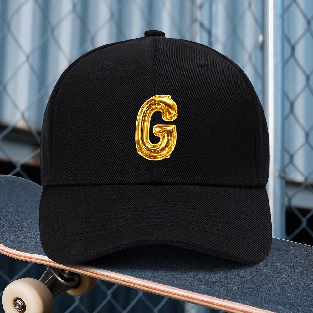 조절 가능한 플리스 비니 모자(골드 레터