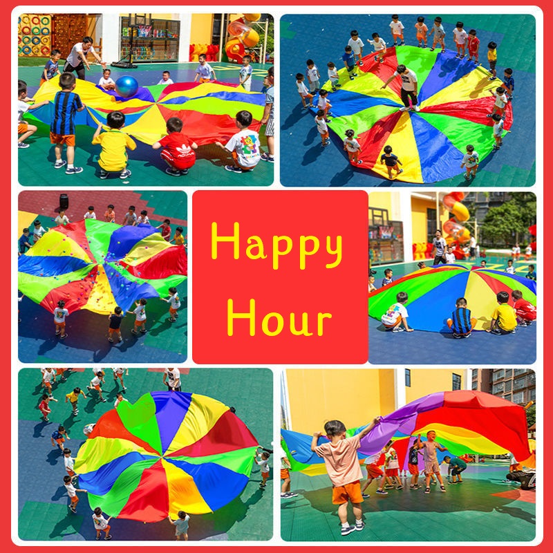 2M/4M 직경 어린이 야외 팀워크 게임 무지개 낙하산 - Outdoor Sport Activities For Kids 리뷰 및 가격