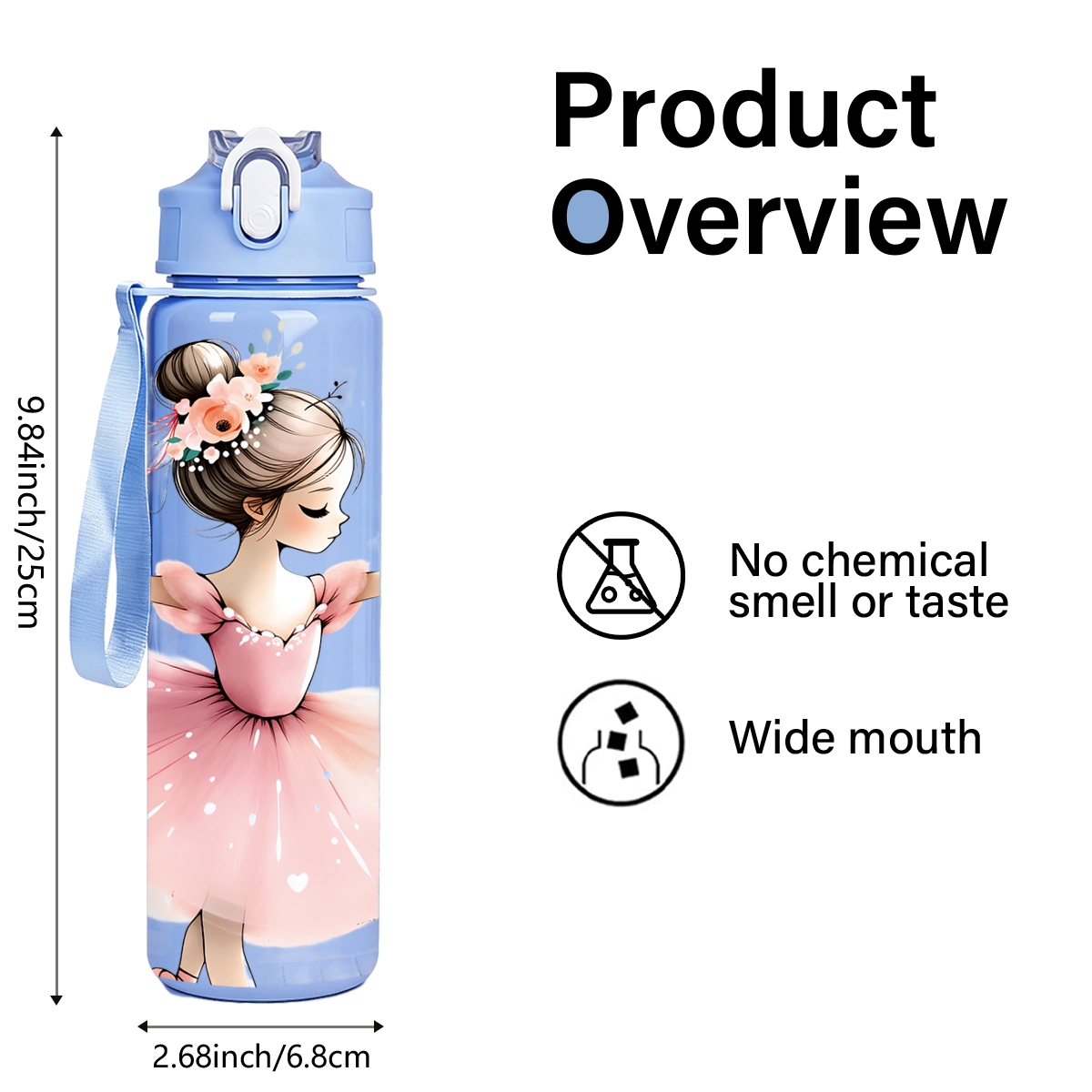 발레리나 프린트 750ml 스포츠 물병 야외 여행 피트 - Outdoor Sport Field 리뷰 및 가격