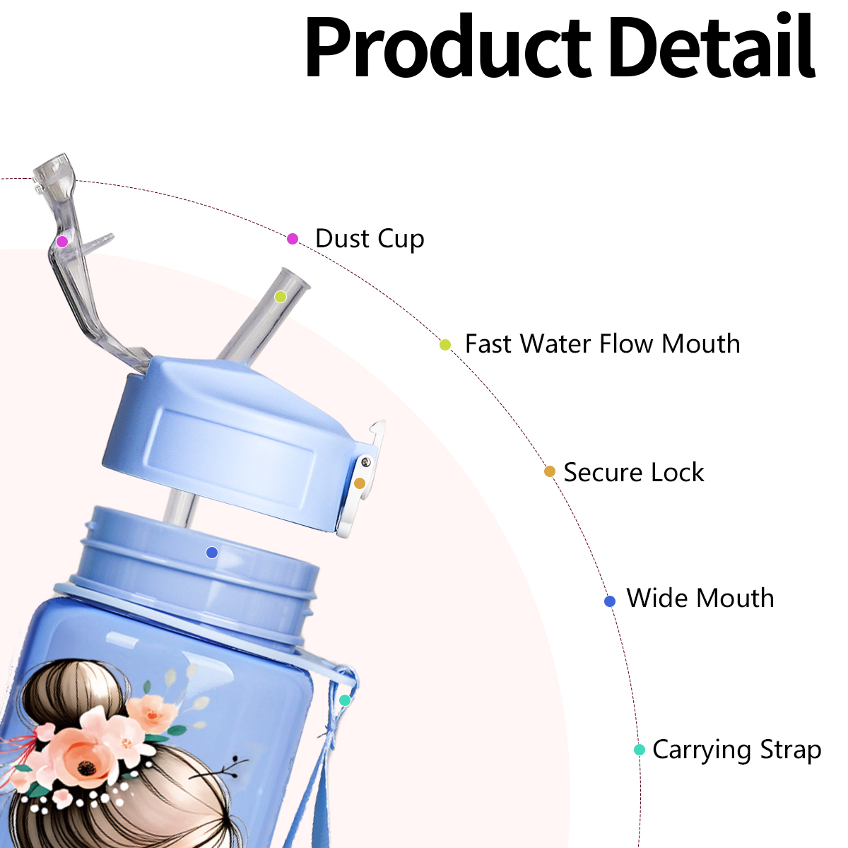 발레리나 프린트 750ml 스포츠 물병 야외 여행 피트 - Outdoor Sport Field 리뷰 및 가격