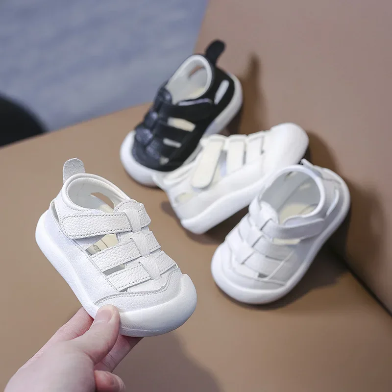 부드러운 밑창이 있는 정품 가죽 샌들, 유아용 신발,  - Outdoor Sport Outfit 리뷰 및 가격